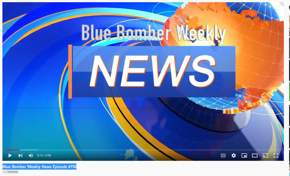 Blue Bomber Weekly Intro Image